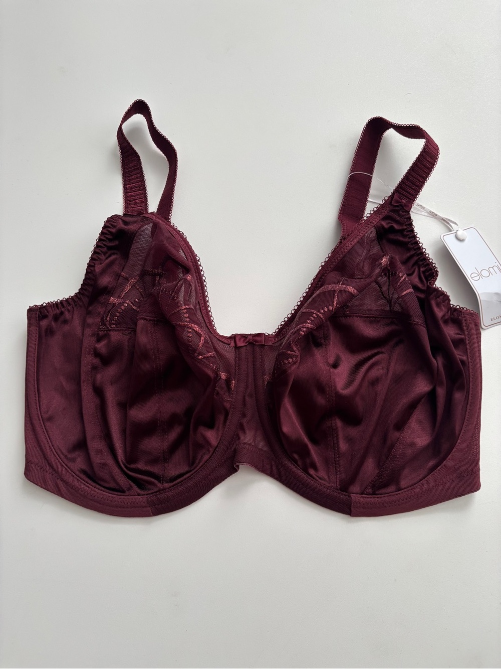 Elomi Bra Nwt Cate Unlined Underwire Full Cup Color : Raisin EL4030RAN US 42J